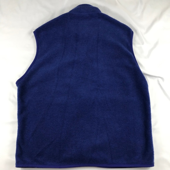 Patagonia Men Blue Synchilla Full Zip Fleece Vest - Picture 4 of 4